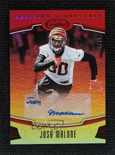 2017 Certified Gridiron Signatures Mirror Red 8/75 Josh Malone #GS-JM Auto 9su