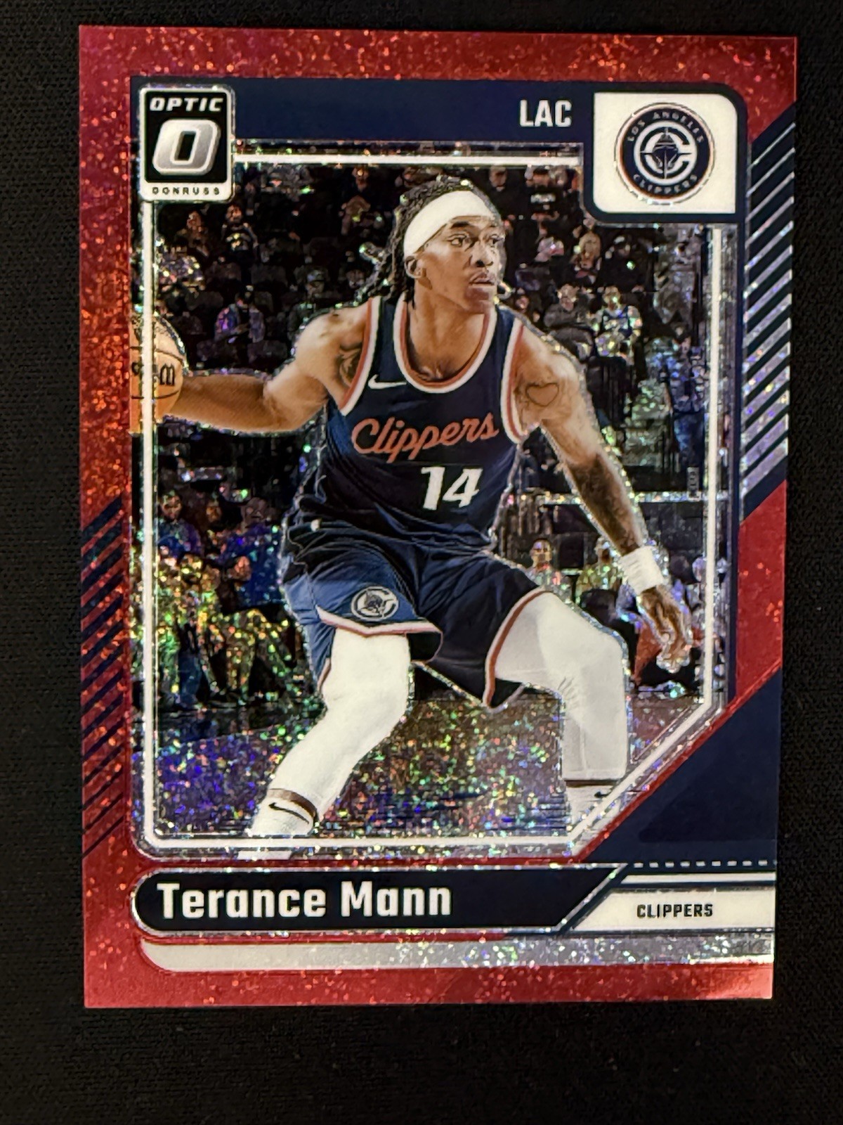 2024-25 Panini Optic Terance Mann #156 Fast Break Red Prizm #/75 Clippers