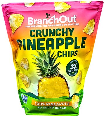 Branch Out Crispy Pineapple Chips 7 Ounce Bag EXP 07/2026