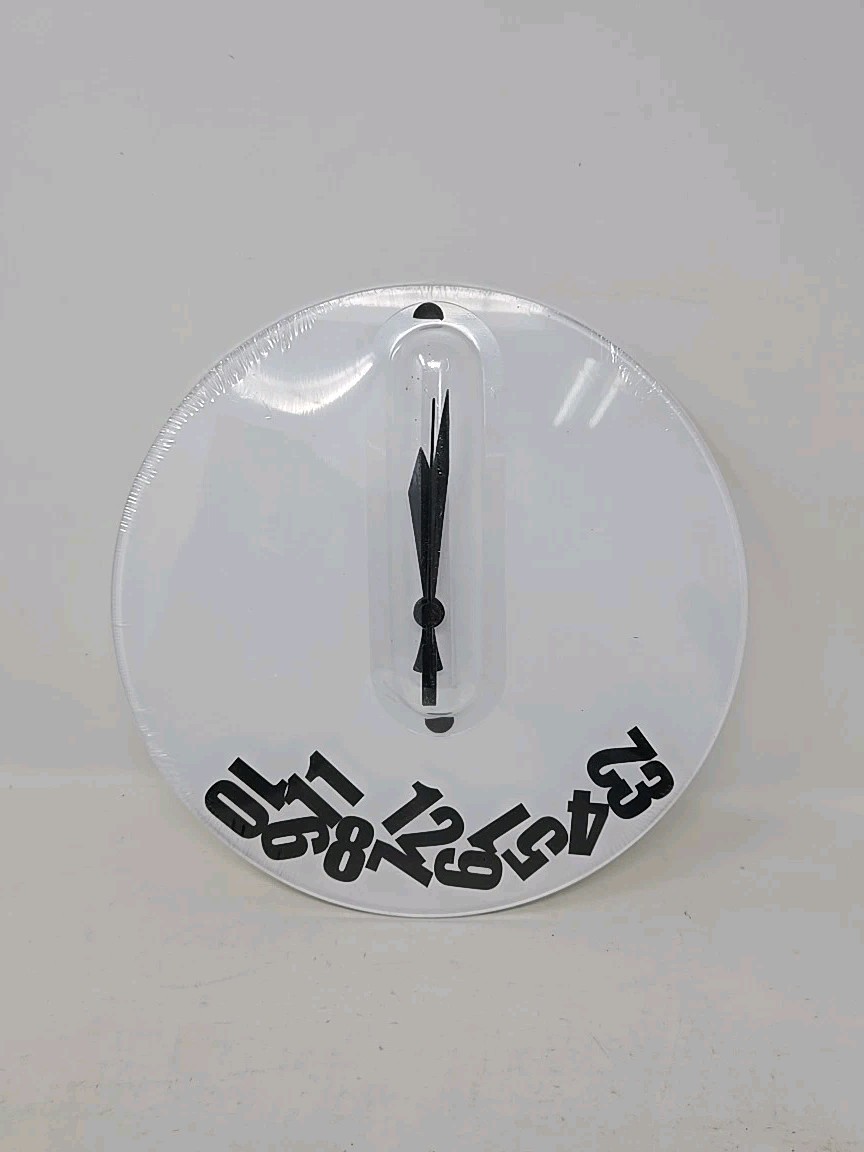 Humorous Wall Clock w/Numbers Piled At The Bottom Design - S