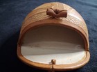 Hand‑Carved Gourd Pouch w/ Leather Backing & Bead Tie – Artisan Vintage — photo 5