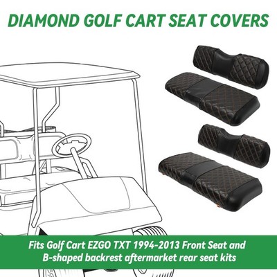 Golf Cart Seat Covers for EZGO TXT 19942013 Front & Rear Vinyl