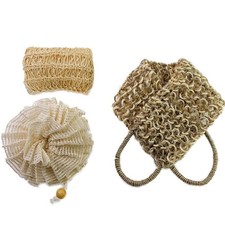 PPHAO - Natural Loofah - Loofah Sponge with Handle - Bath Scrubber for Body -...