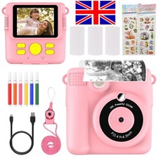 Kids Instant Print Camera HD 1080P w/ 3 Paper Rolls Photo Gift Toy