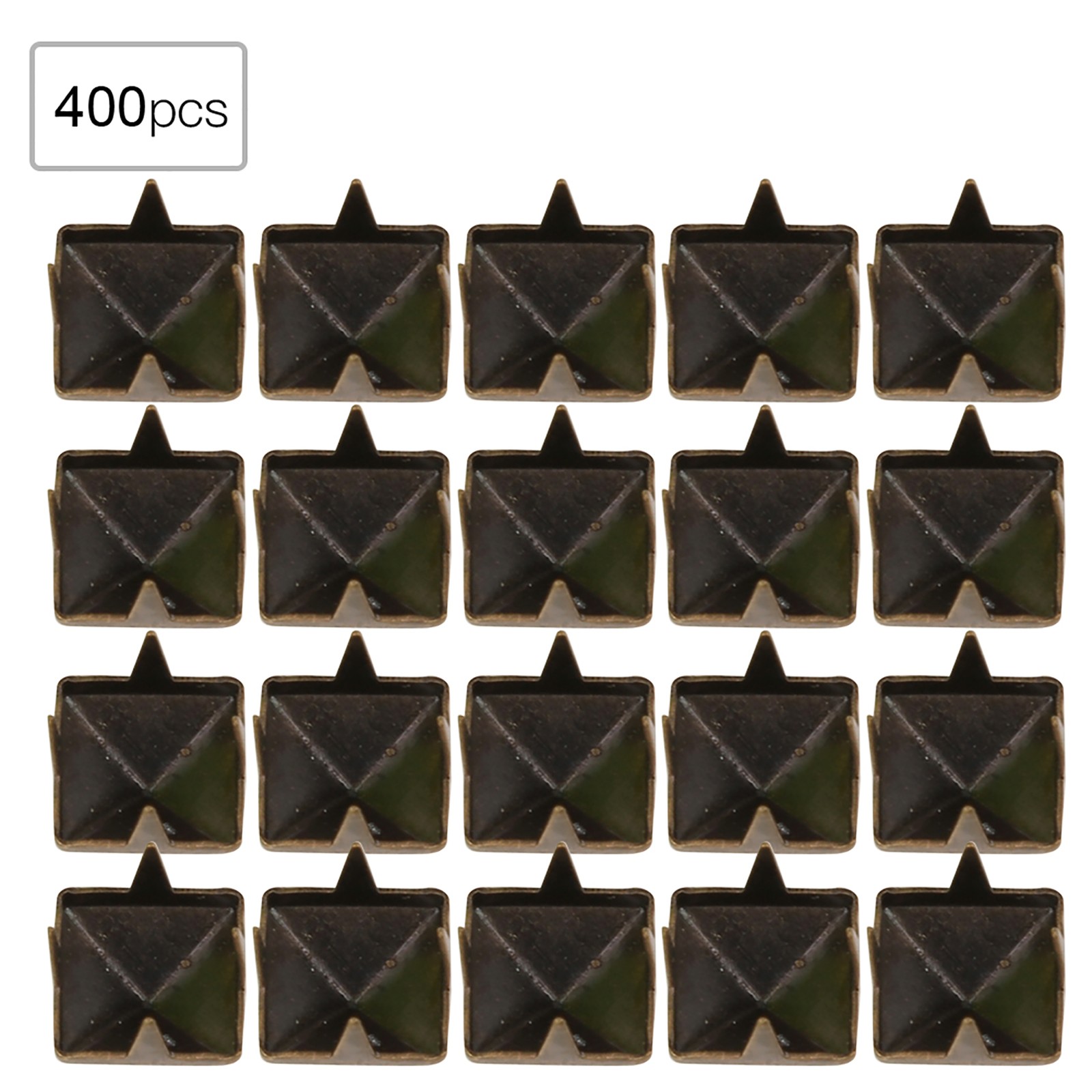 400 Sets 4MM-7MM Leathercraft Spike Rivets Square Spike Studs Bags Shoes