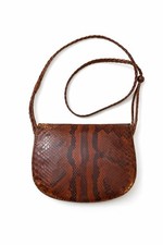 VINTAGE SNAKESKIN PURSE 70  S LEATHER SHOULDER BAG