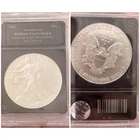 2002 AMERICAN SILVER EAGLE $1- 1oz .999 FINE SILVER BU Uncirculated SSI Holder