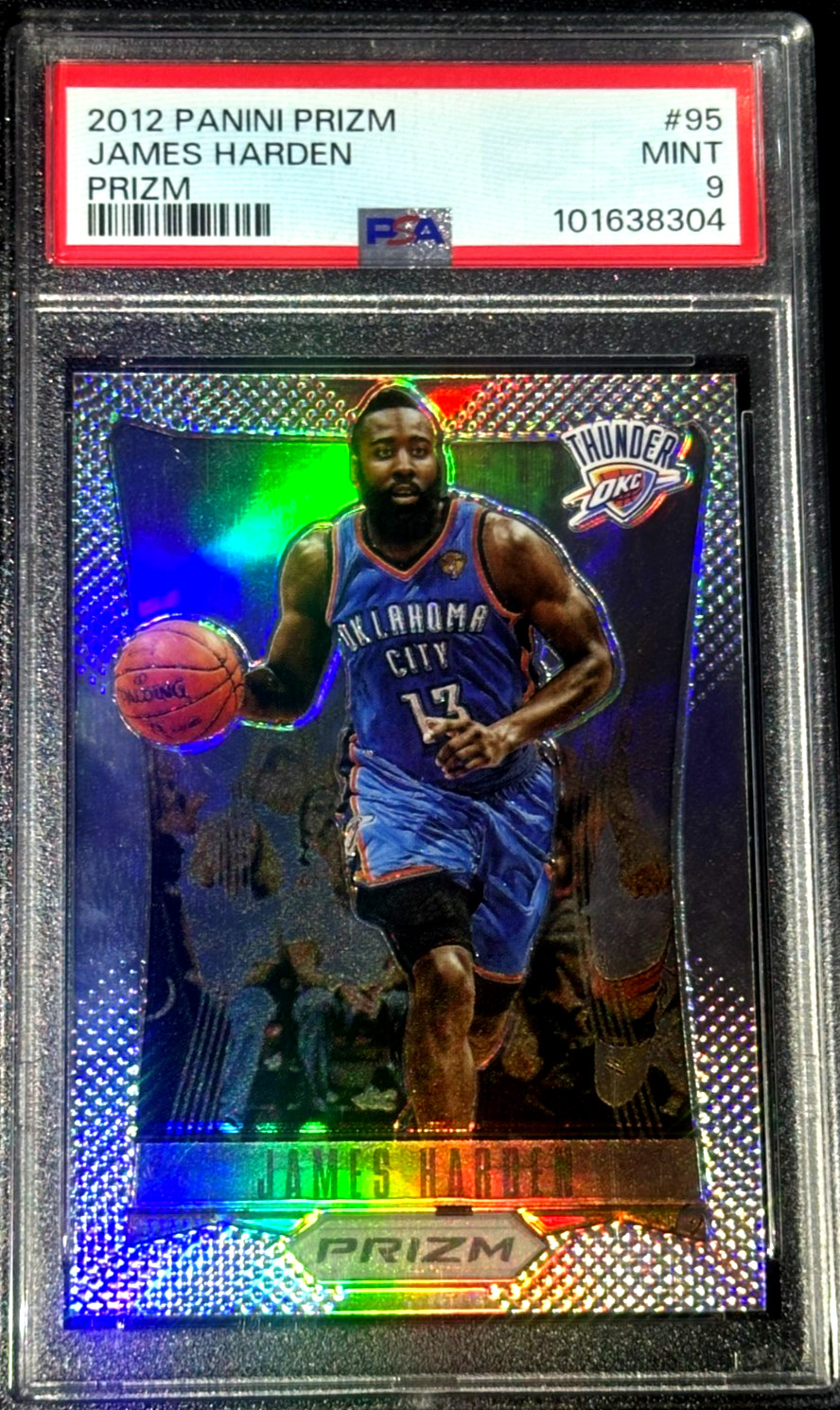 2012 Panini Prizm James Harden #95 Silver Basketball LA Clippers PSA 9 Mint