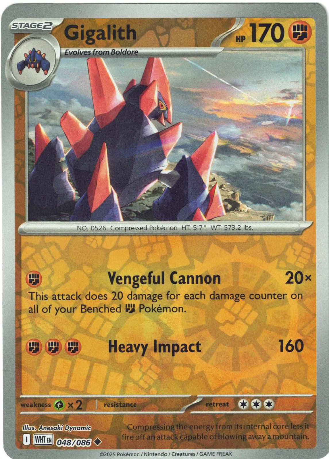 White Flare #048/086 Gigalith (Reverse Holo)