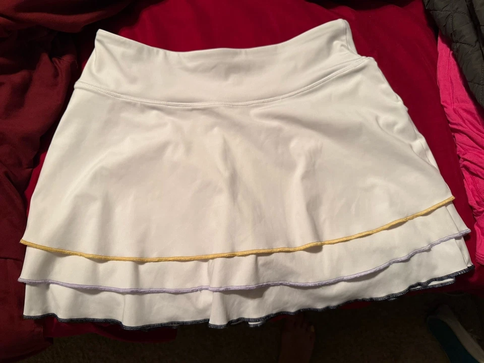 Fila Blanco Mujer Tenis Skort Talla Mediana Nuevo Foto 2 de 4