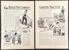 Walk Behind Garden Tractor 1933 Howto Build Plans Model T Parts Harley Powered Walk Behind Garden Tractor 1933 Howto Build Plans Model T Parts Harley Powered