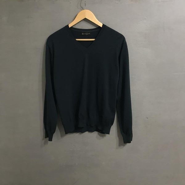 Herren Corneliani Pullover Grün Wolle L