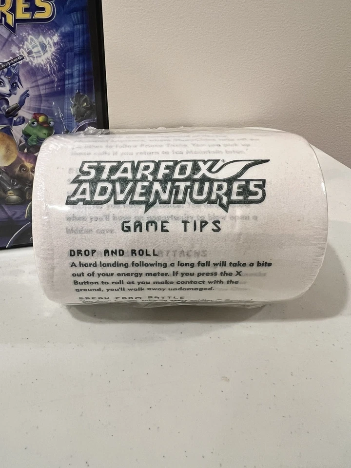 Starfox Adventures GameCube Game CIB & 2002 Game Tip Toilet Paper Nintendo RARE! - Image 4 of 4