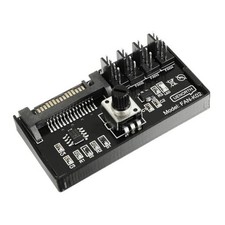 12V 4 Pin Cooling Fan Speed Knob Controller, PWM PC Chassis Fan Adapter Hub