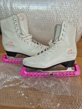 Damengr&ouml;&szlig;e 8 wei&szlig; Eiskunstlauf Schlittschuhe Prinzessin 100 % Leder