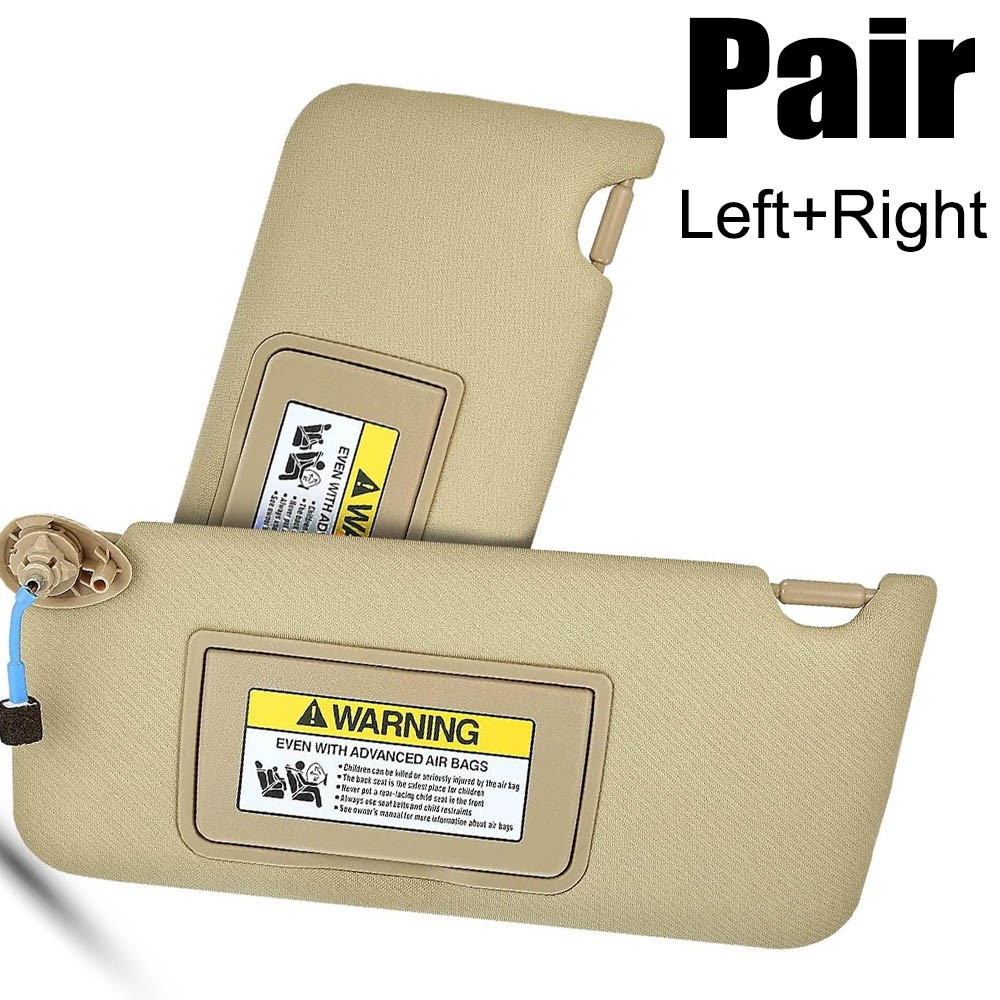 Pair Sun Visor w/ Light & Mirror For Honda Accord 2008-17 83280-TA5-A51ZA Beige
