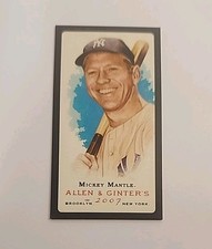 2007 Topps Allen and Ginter Black Border Mini Mickey Mantle