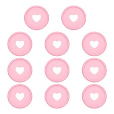 28mm Plastic Book Binding Discs, 11 Pack Expansion Discs Heart, Pink