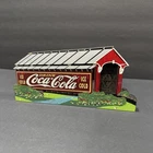 Vintage 1998 Coca-Cola Collectible Wood Cover Your Thirst Bridge Standing Plaque