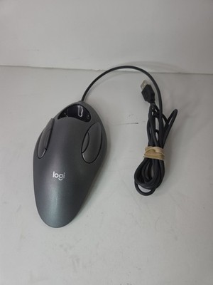 Logitech Logi Trackball Mouse T-BC21 810-000767 Marble Wired USB (NO BALL)