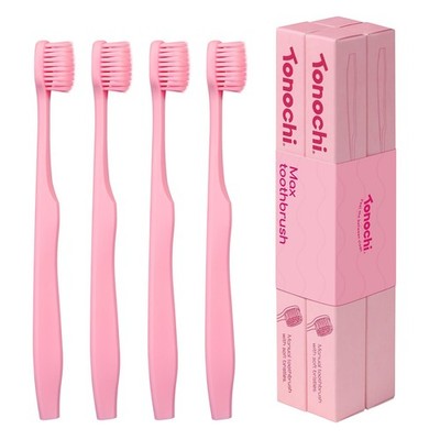 Max Extra Soft Toothbrush for Adults with Sensitive Gums, Soft Bristle Toothb...