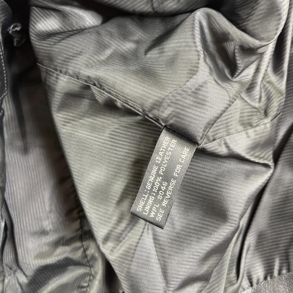 Chaqueta de cuero Alfani para hombre mediana negra con botones Blazer Abrigo Foto 4 de 4