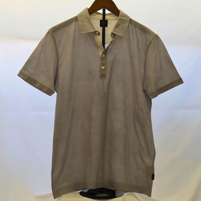 BOSS Hugo Boss Polo Shirt L Regular Fit Hellgrau Weiß Gepunktet Top Zustand