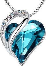 Timeless 18-inch Crystal Heart Pendant Necklace - Ideal Birthday Jewelry Gift