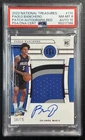 PAOLO BANCHERO PSA 8 2022 NATIONAL TREASURES #110 RED RC ROOKIE PATCH AUTO 16/75