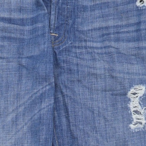 Pantalones de mezclilla para mujer 7 for all humanity azul boyfriend talla 12 - Imagen 9 de 12