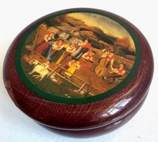 1996 Ardleigh ROSEWOOD MUSIC TRINKET BOX Dvorak Folk Art Peasant Dance Appenzell