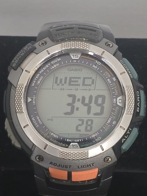 Casio Pathfinder 2894 PAG-80 Mens Watch 46mm Black Tough Solar Triple Sensor