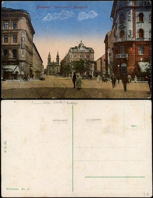 Postcard Budapest Baross urca. - Barossgasse. 1913