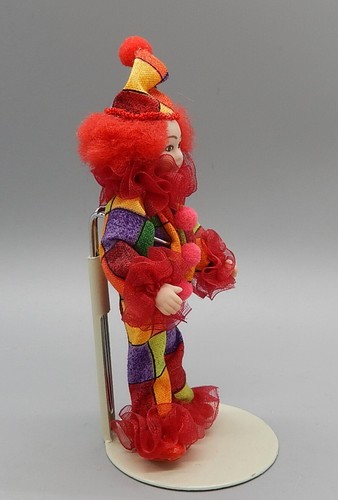 OOAK Porcelain Clown Doll Blackfoot Daisy Studio Dollhouse Miniature 1:12 - Picture 6 of 8