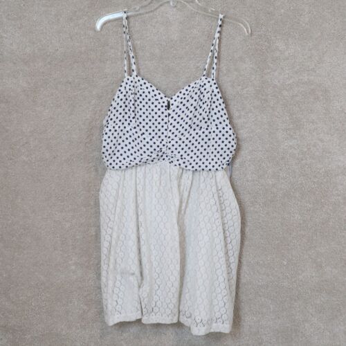 NWT Marilyn Monroe women Sundress White Spaghetti Strap Lace Size XL