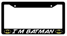 Black License Plate Frame I'M BATMAN Auto Accessory #1 55