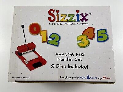 SIZZIX Shadow Box Number Set 9 Dies NEW Provo Craft Ellison 38-0625