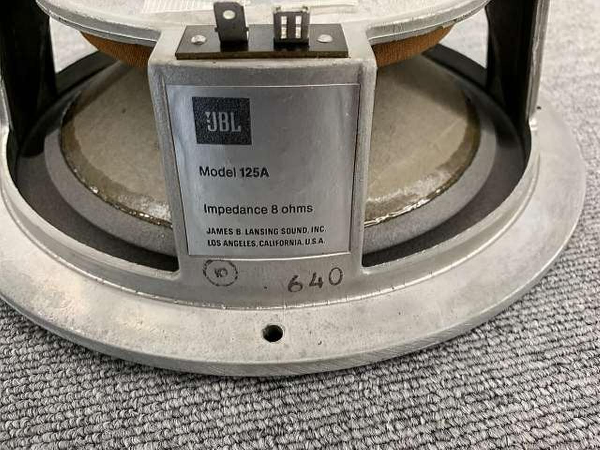Pair Vintage JBL 125A Woofer Unit Speaker 10 inches (25 cm