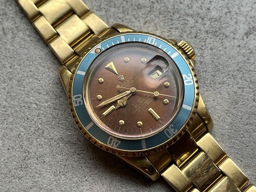 Rolex Submariner 1680 -18K Gold - Tropical Dial - Patina Nipple Dial ref. 1680/8 - Picture 8 of 12