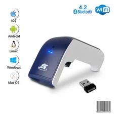 1D Wireless Bluetooth Barcode Scanner: 3-in-1 Handheld, USB BarCode Reader