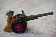 VINTAGE Barclay Cast Lead Soldier B145 Anti Tank Gun Made in USA 1937
