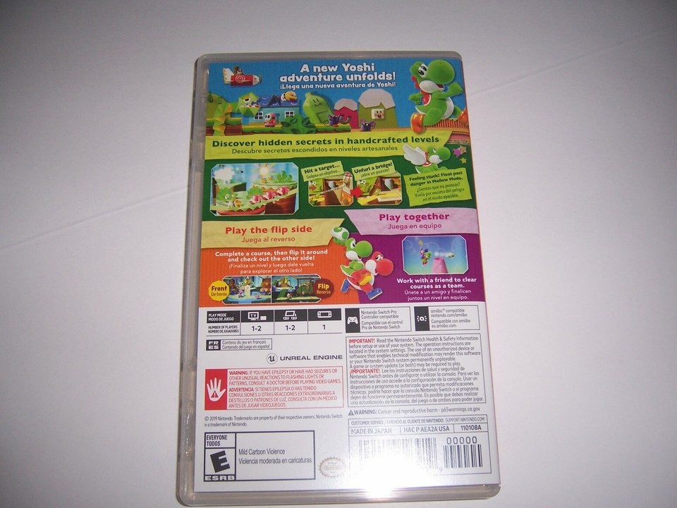 Original Box Case Replacement Nintendo Switch Yoshi's Crafted World | eBay