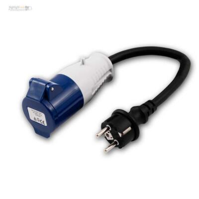 Adapter-Leitung Stecker auf CEE-Kupplung Anschlusskabel Wohnwagen Boot Camping
