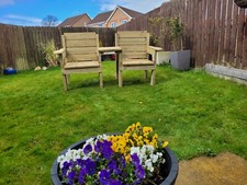 Love Seat Straight Shared Central Table Two Seater Garden Chair Jack & Jill