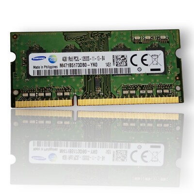 4GB Samsung RAM 1Rx8 PC3L-12800S-11-13-B4 M471B5173DBO-YKO ..#1054