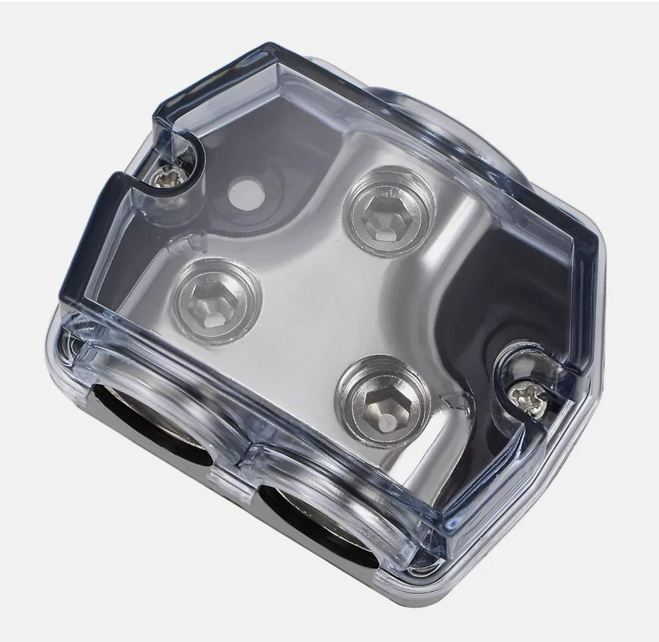 2 Way Distribution Block 0-4 AWG In, 0-4 AWG Out Car Audio Amp Power or Ground - Image 2 of 4