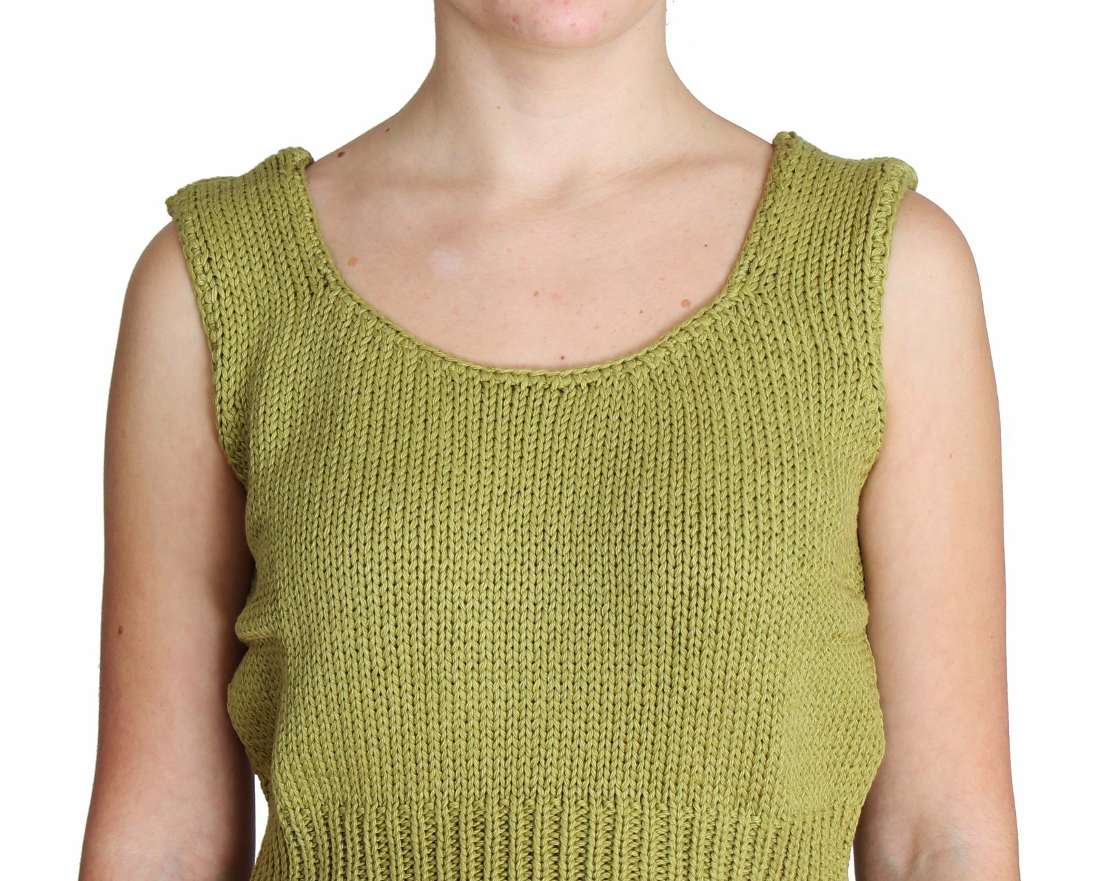 PINK MEMORIES Brown 100% Cotton Sleeveless Cardigan Top Vest main image 1