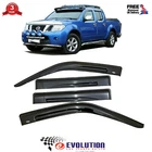 Wind Smoke Rain Guard Deflector 4 Pcs Fits Nissan Navara 2006 to 2016