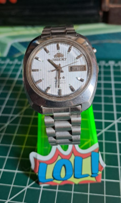 Vintage 70er Orient 3 Sterne Automatik 21J Tag\Datum *funktioniert hat repariertes Gehäuse*