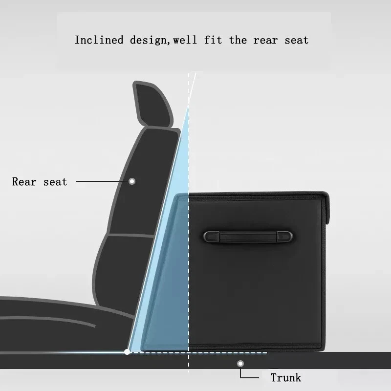 Car Rear Trunk Storage Luggage Box Cargo Organizer For Mercedes-AMG Black Suede — 第 4/4 张图片